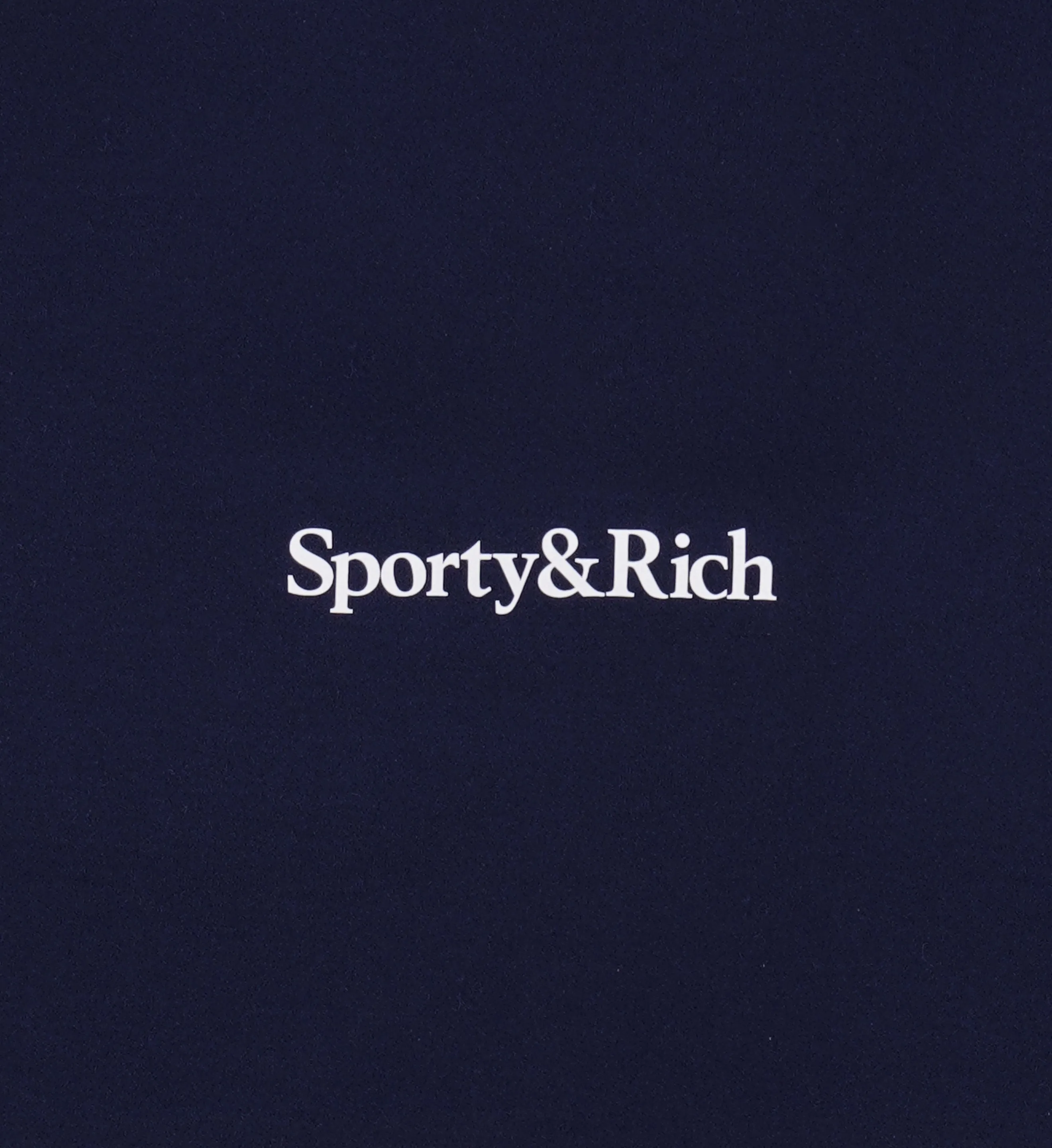 Serif Logo V-Neck Sports Bra - Navy/White