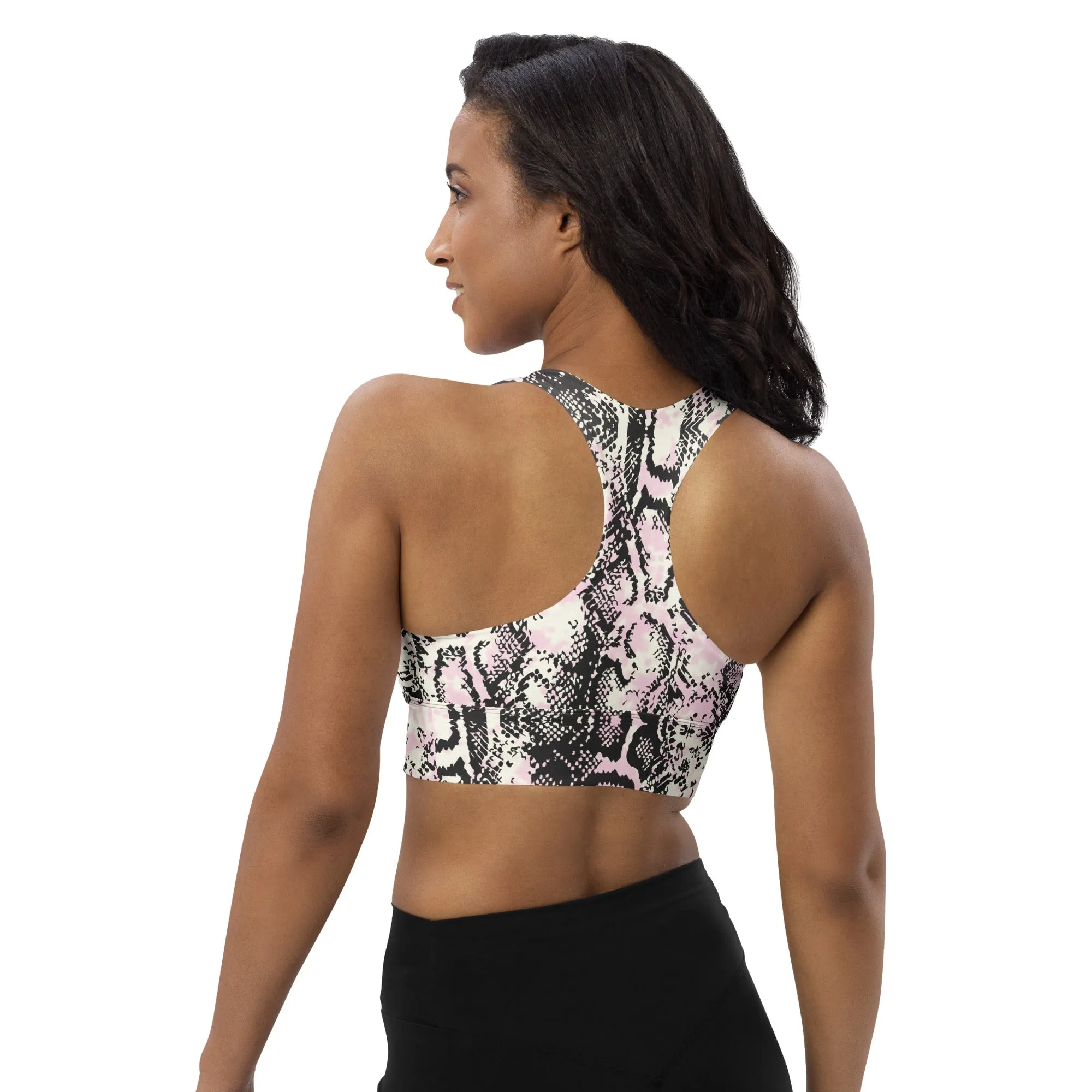 Sexy Snakeskin Longline Sports Bra, lioness-love