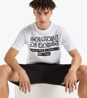 SHORT SLEEVE T-SHIRT SQUADRA DI CORSA - OPTICAL WHITE