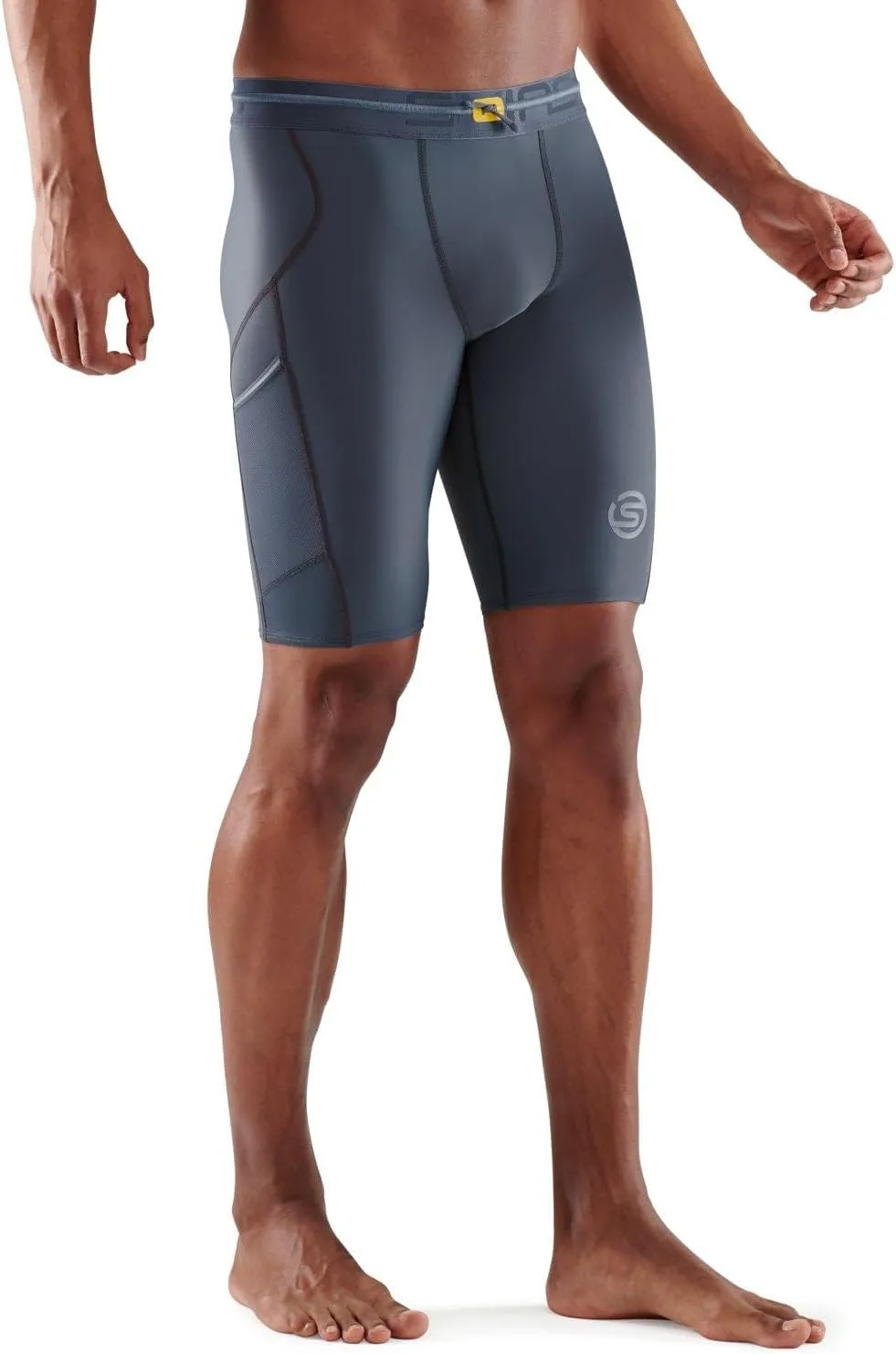 Skins Series-3 Men's Premium Compression Half Tights-Improved Circulation, Reduce Soreness for Rugby, Running & Workouts