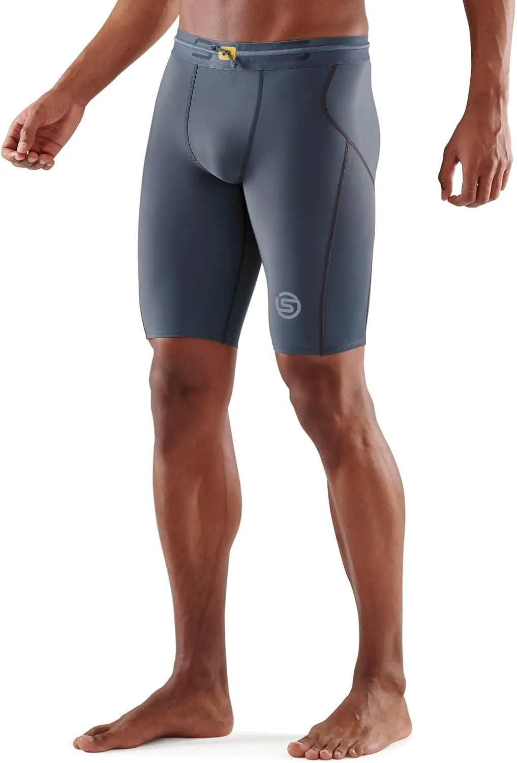 Skins Series-3 Men's Premium Compression Half Tights-Improved Circulation, Reduce Soreness for Rugby, Running & Workouts