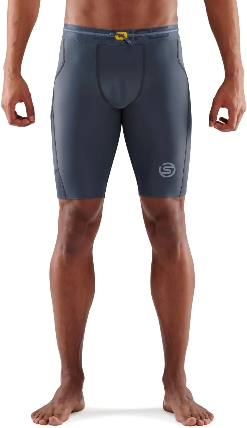 Skins Series-3 Men's Premium Compression Half Tights-Improved Circulation, Reduce Soreness for Rugby, Running & Workouts
