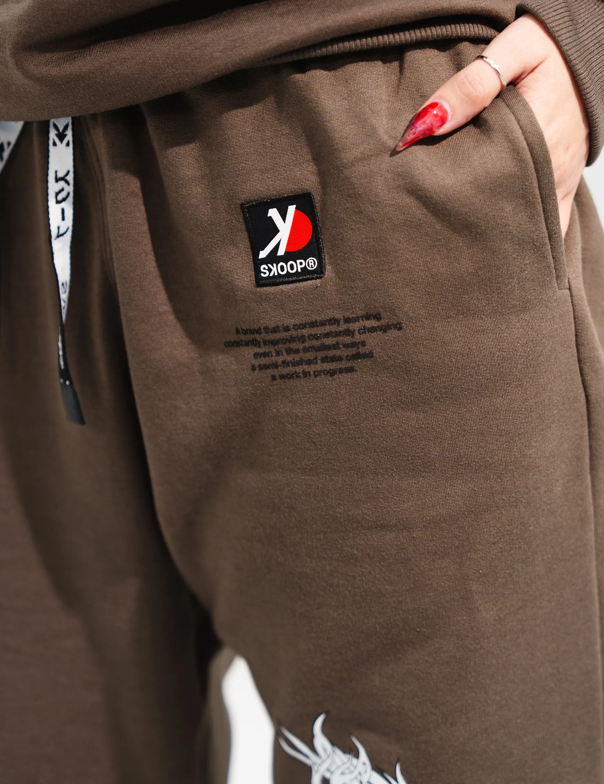 SKOOP® Sweatpants Wvlf Art Gray White