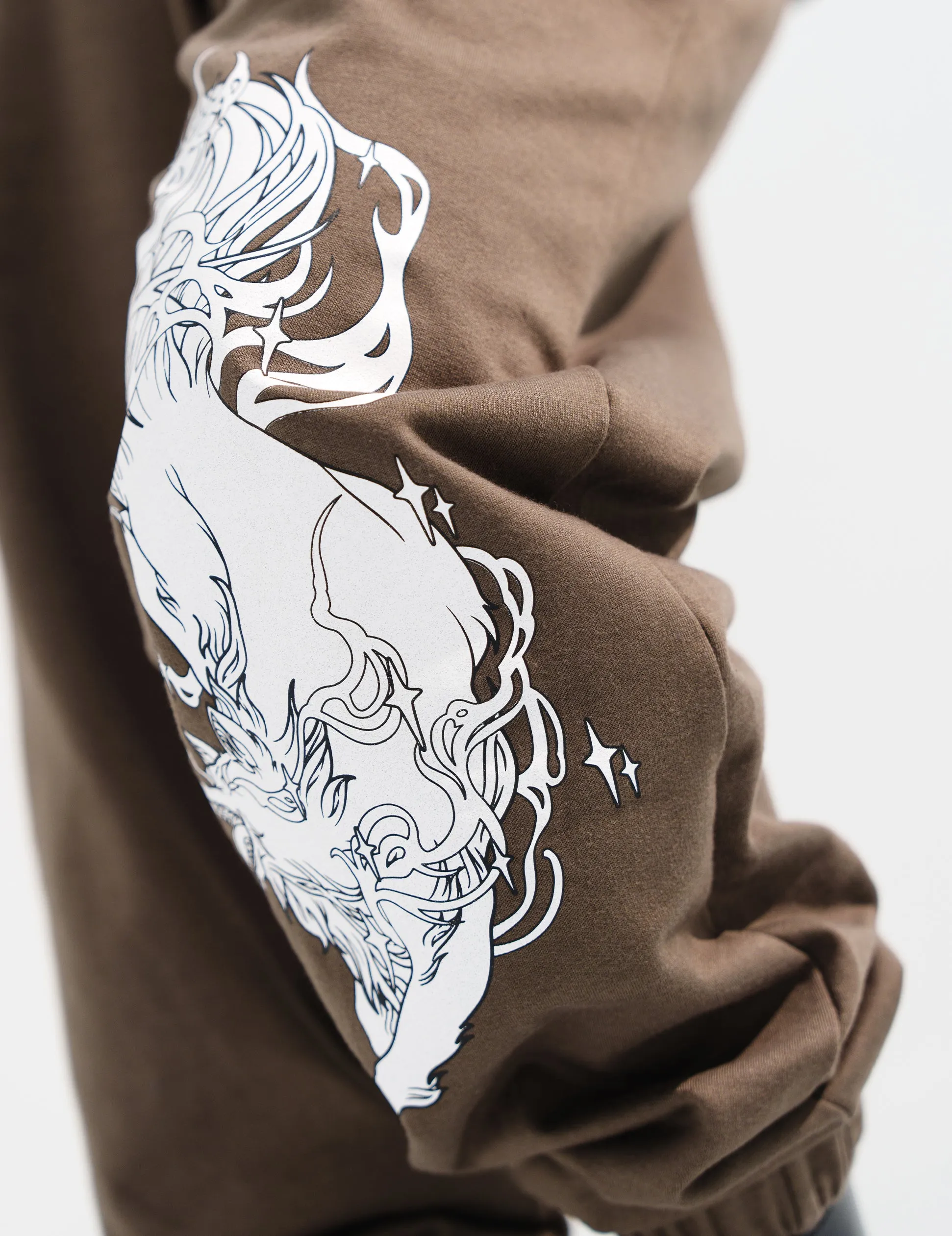 SKOOP® Sweatpants Wvlf Art Gray White