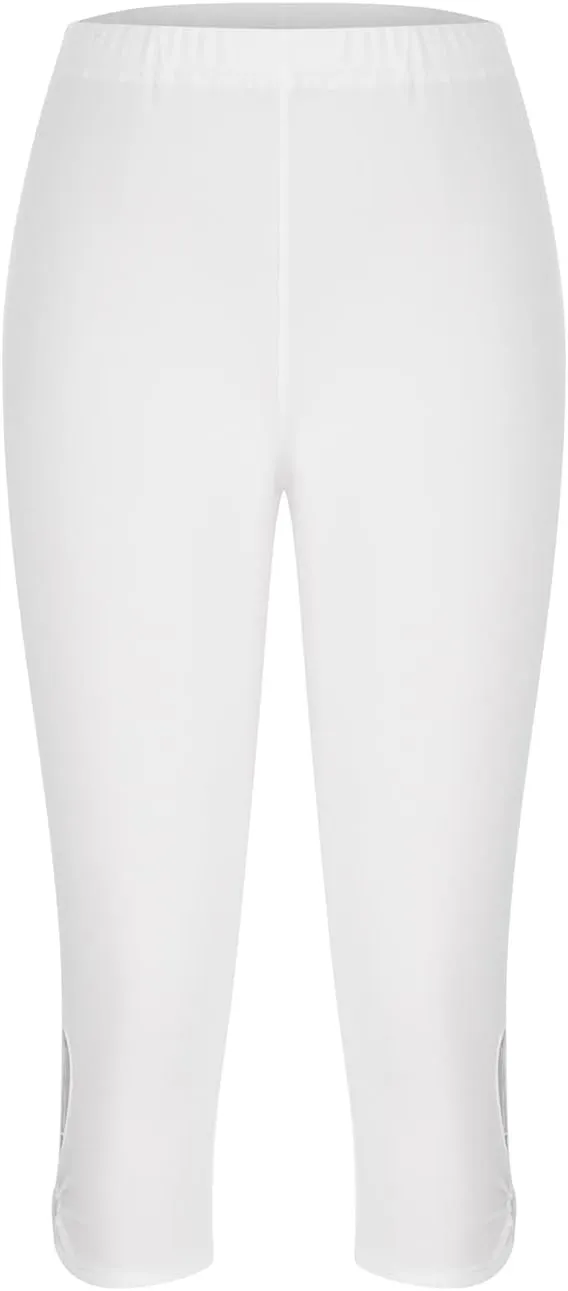 SMIDOW High Waisted Leggings for Women Causal Cropped Yoga Pants Soft Comfy Capris Workout Gym Clothes