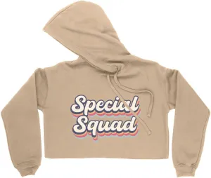 Special Squad Women's Cropped Fleece Hoodie - Geek Cropped Hoodie for Women - Cool Hooded Sweatshirt