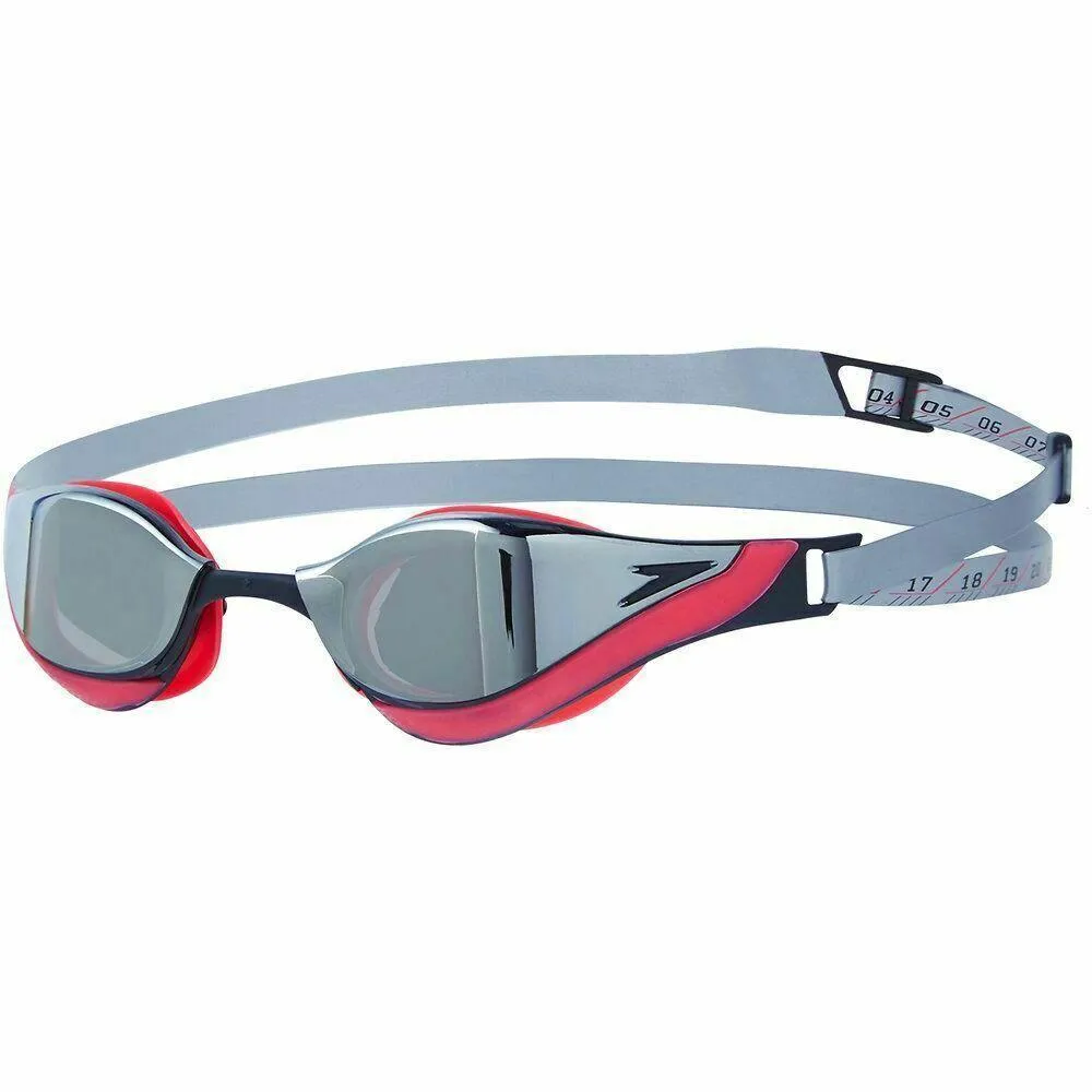 Speedo Fastskin Pure Focus Mirror Goggle - Silver/Red/Black