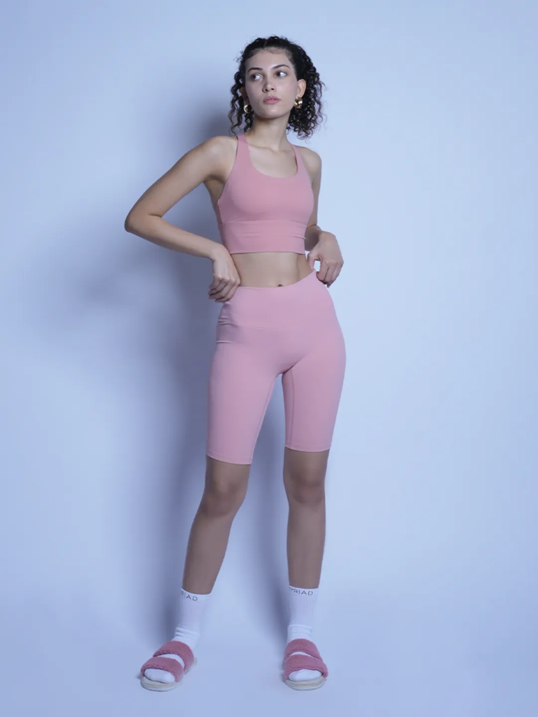 Spin Cycle Biker Shorts - Pink