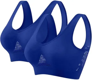Sports Bra for Women Breathable Anti-Sagging Padded Cooling Comfort Bras Plus Size Wireless Bras with High Support