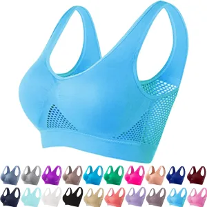 Sports Bras for Women High Support Plus Size Women's Supportive Push Up Sports Underwear and Bras Sky Blue Supportive Sport Underwears for Womens X-Large