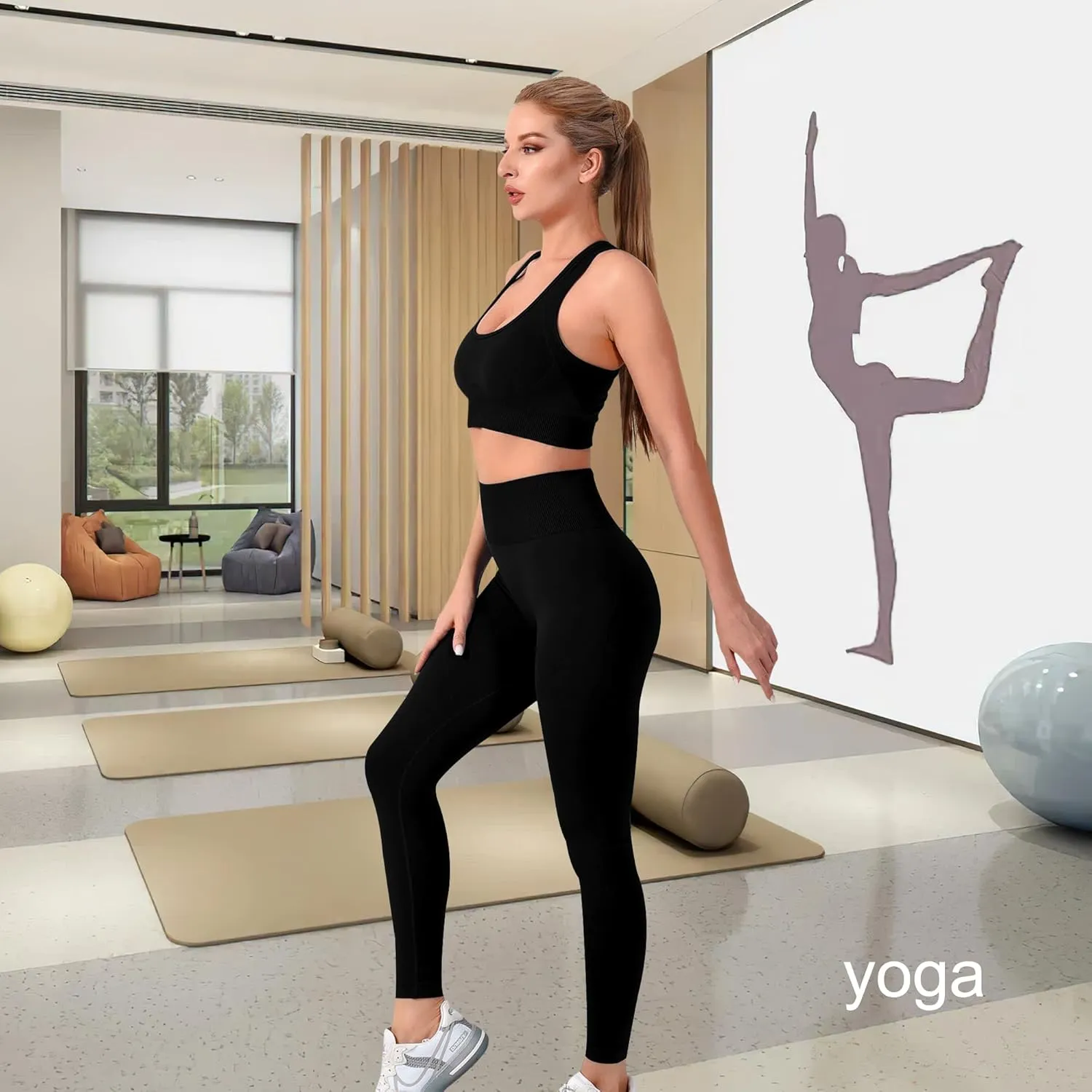 Sports Bras for Women High Support, Seamless Padded Racerback Sports Bras for Yoga Gym Running and Workout