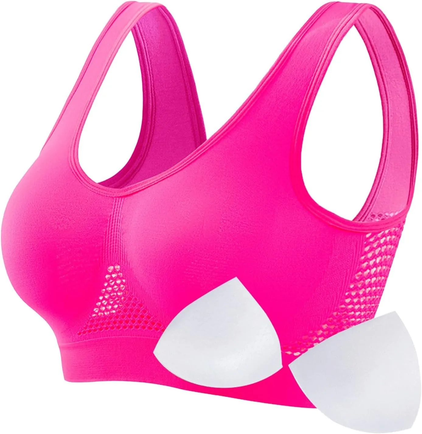 Sports Bras for Women Hollow Air Lift Up Bras Workout Breathable Bras Seamless Smooth Supportive Wireless Sport Bras