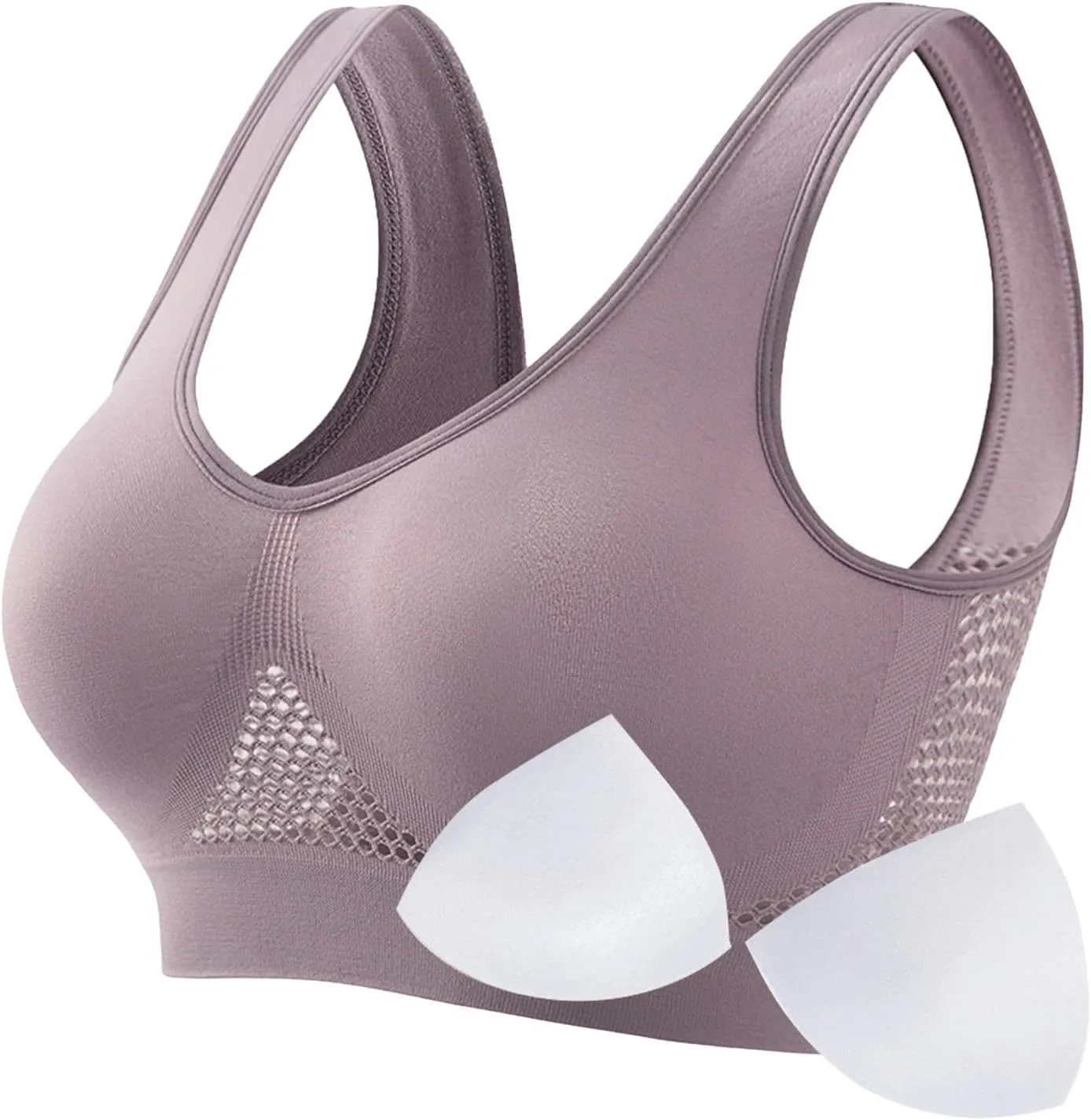 Sports Bras for Women Hollow Air Lift Up Bras Workout Breathable Bras Seamless Smooth Supportive Wireless Sport Bras