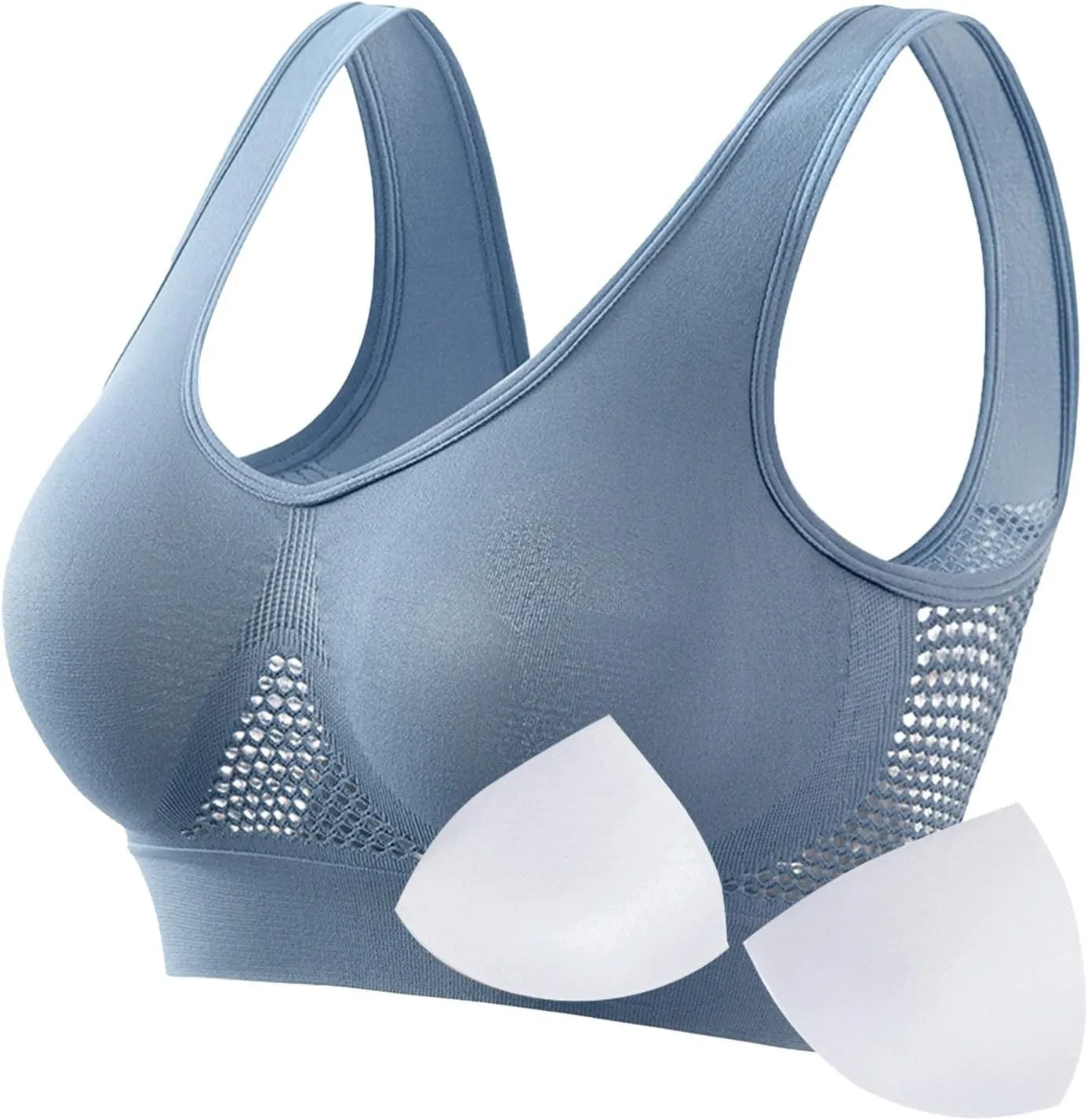 Sports Bras for Women Hollow Air Lift Up Bras Workout Breathable Bras Seamless Smooth Supportive Wireless Sport Bras