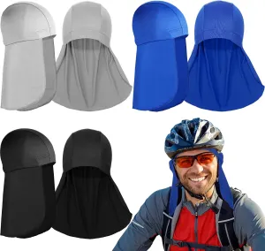 Syhood Helmet Liner with Neck Mask, Cooling Skull Cap Sweat Wicking Cap with Tail Sun Cycling Running Neck Protection Hat