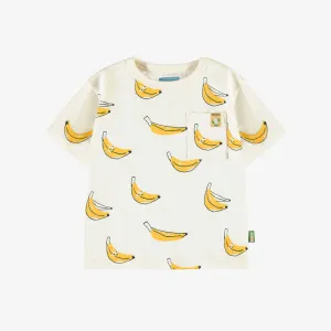 T-shirt crème à motifs de bananes, bébé || Cream T-shirt with banana all over print, baby