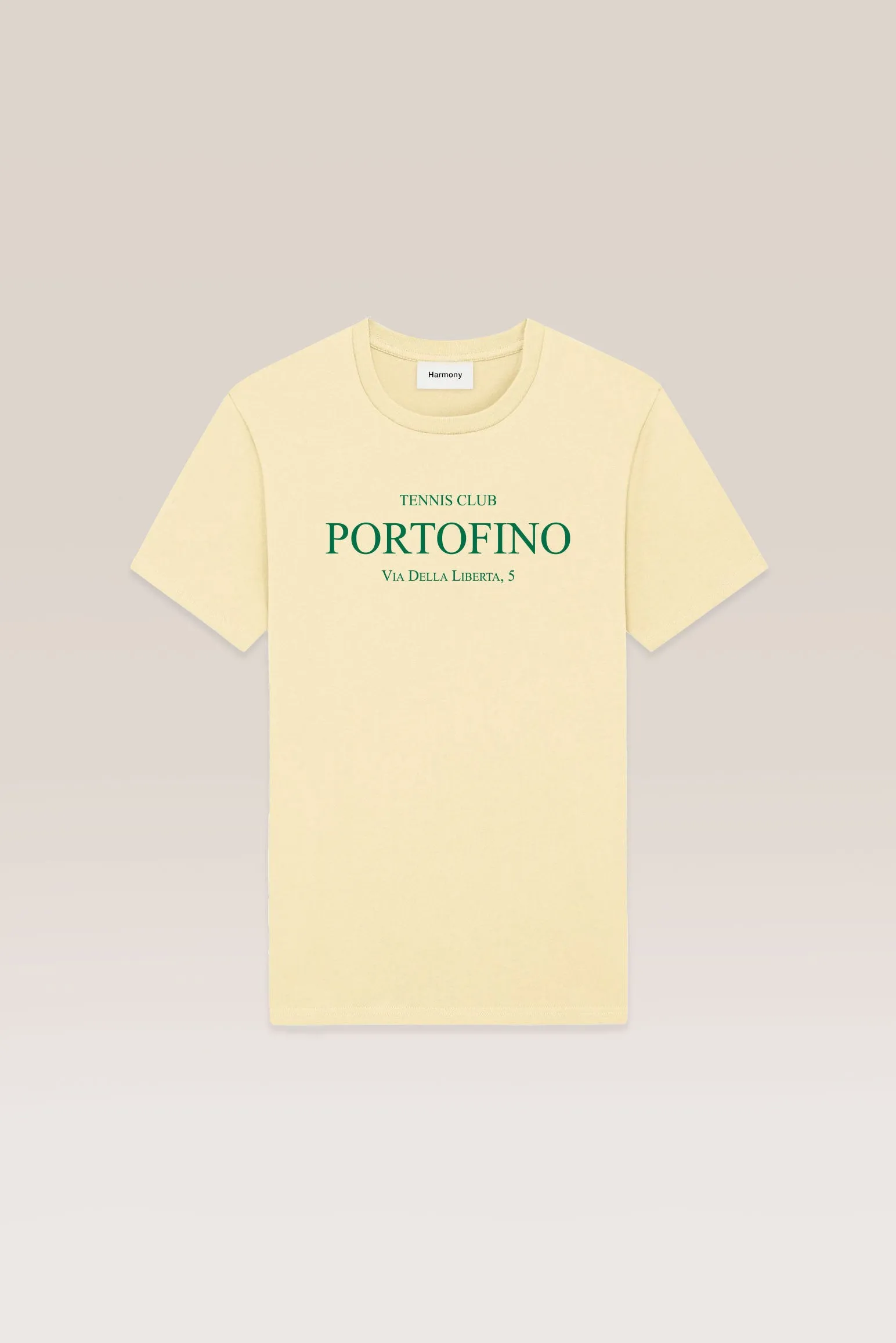 T-Shirt Portofino Tennis Club - Pale Yellow - Cotton Jersey