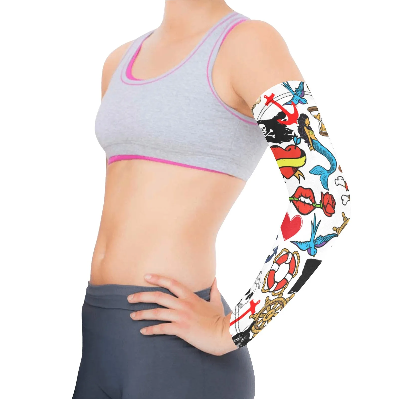 Tatt Art Coloured Weather Protection Arm Sleeves (FWS)