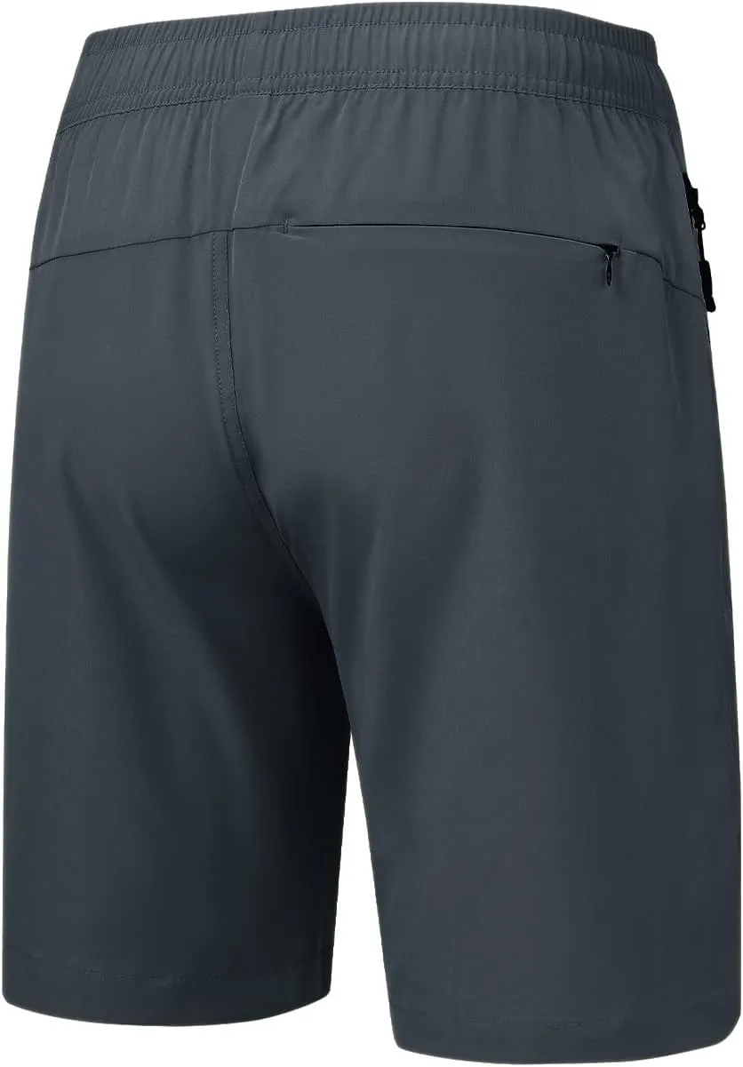 TBMPOY Men's Hiking Shorts Lightweight Outdoor Sports Shorts 7" Quick Dry Athletic Running Gym Shorts with Zipper Pockets