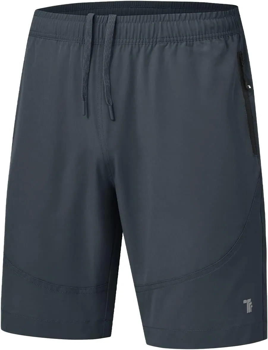 TBMPOY Men's Hiking Shorts Lightweight Outdoor Sports Shorts 7" Quick Dry Athletic Running Gym Shorts with Zipper Pockets