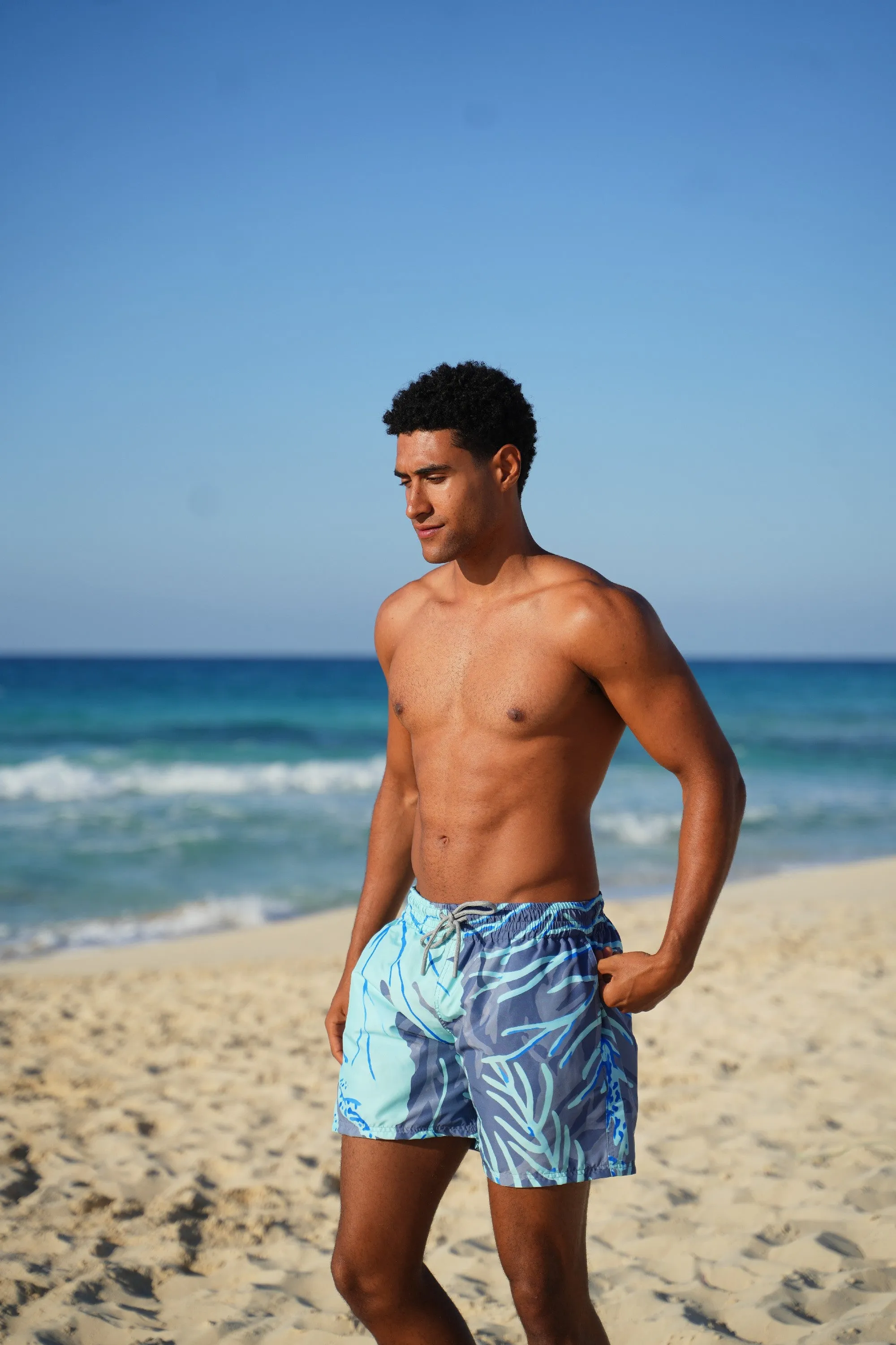 Teal Leaf Men's Trunks