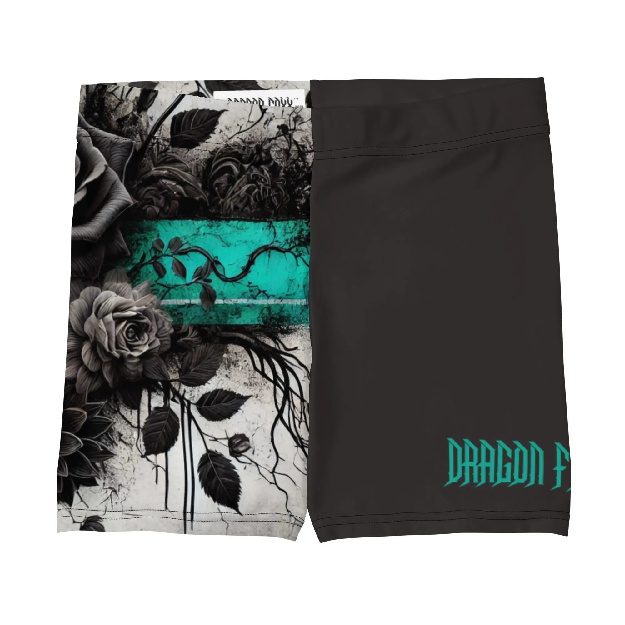 Teal Thorn - Women's Floral Gym Shorts