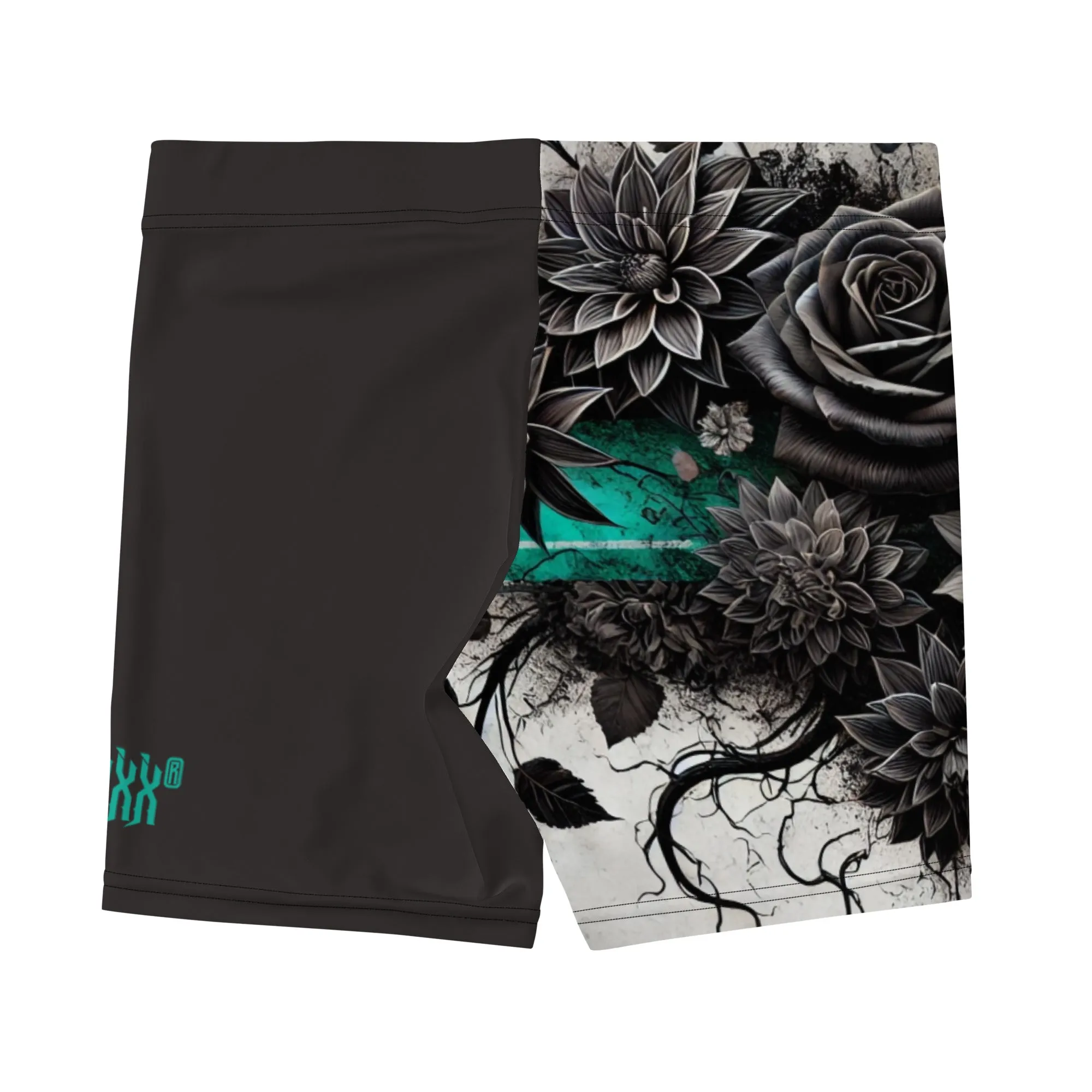 Teal Thorn - Women's Floral Gym Shorts