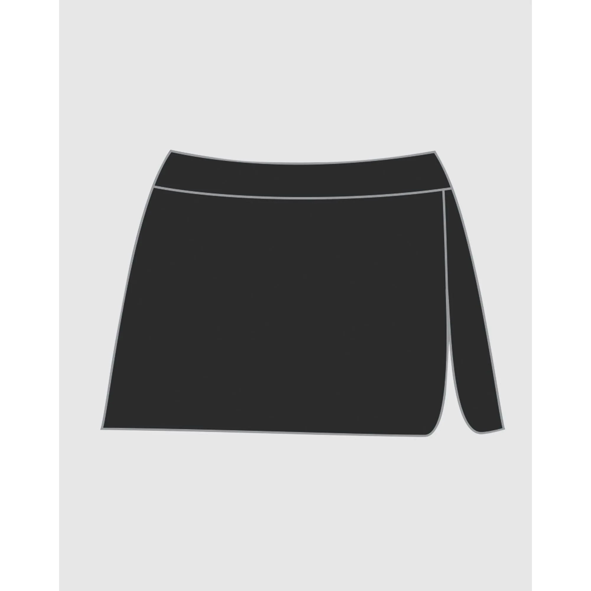 Tennis Style Skirted Tummy Control Bikini Bottom