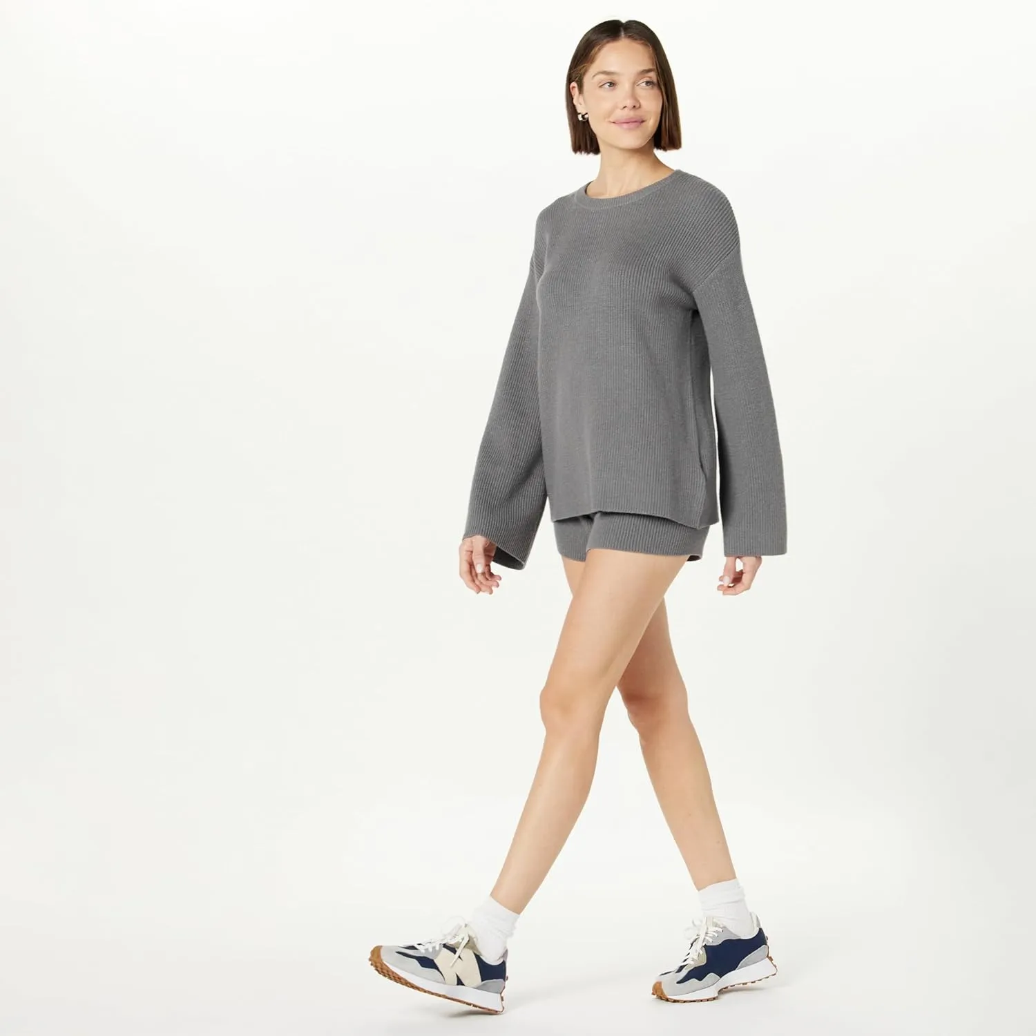 The Drop Women's Faith Pull-on Ribbed Sweater Short