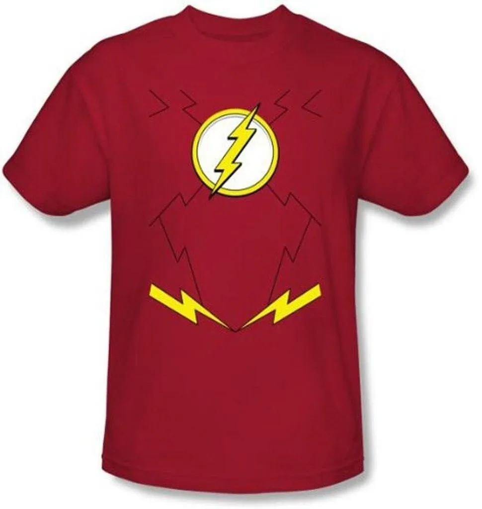 The Flash Uniform Costume Adult Red T-Shirt