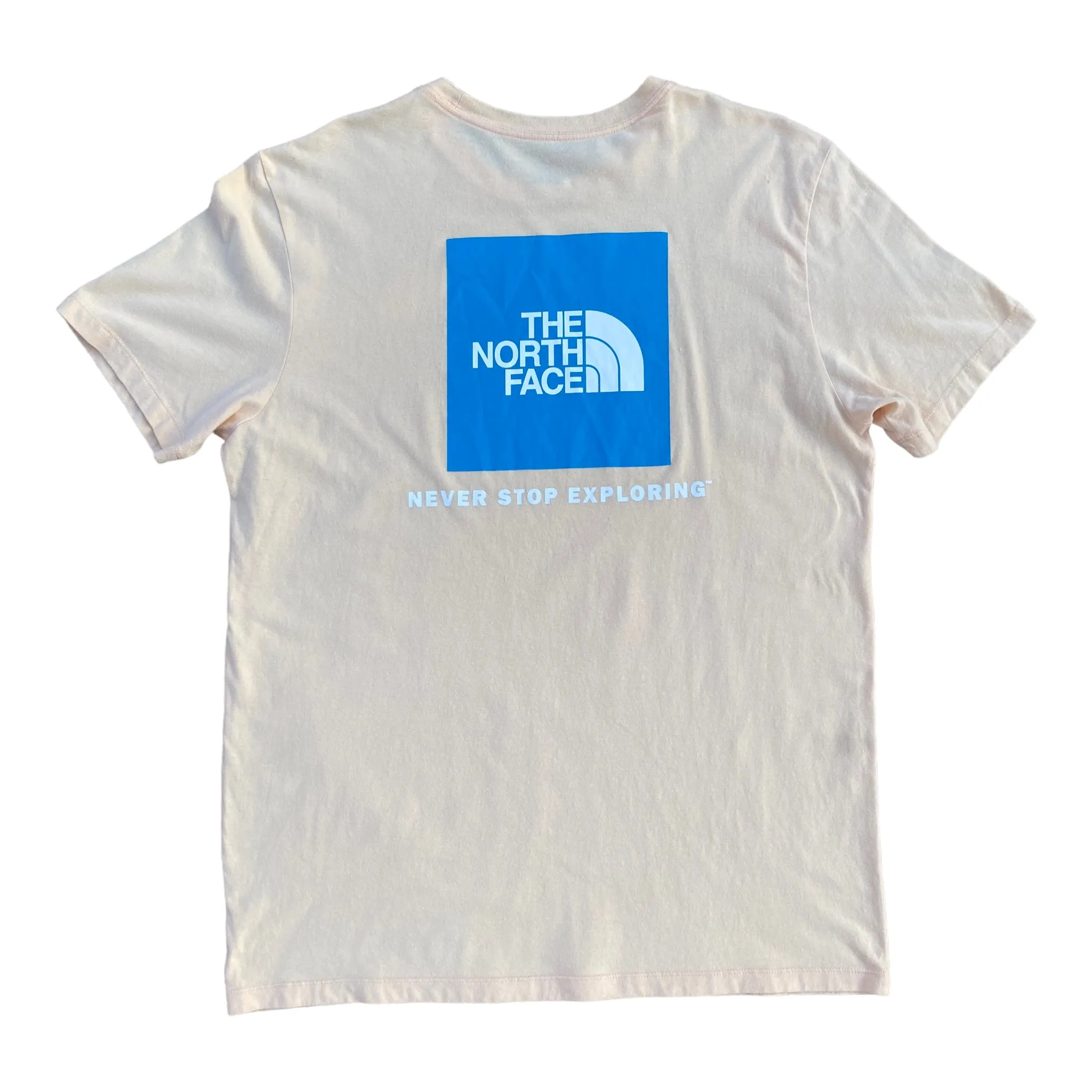 The North Face Never Stop Exploring Box Logo Yellow T-shirt