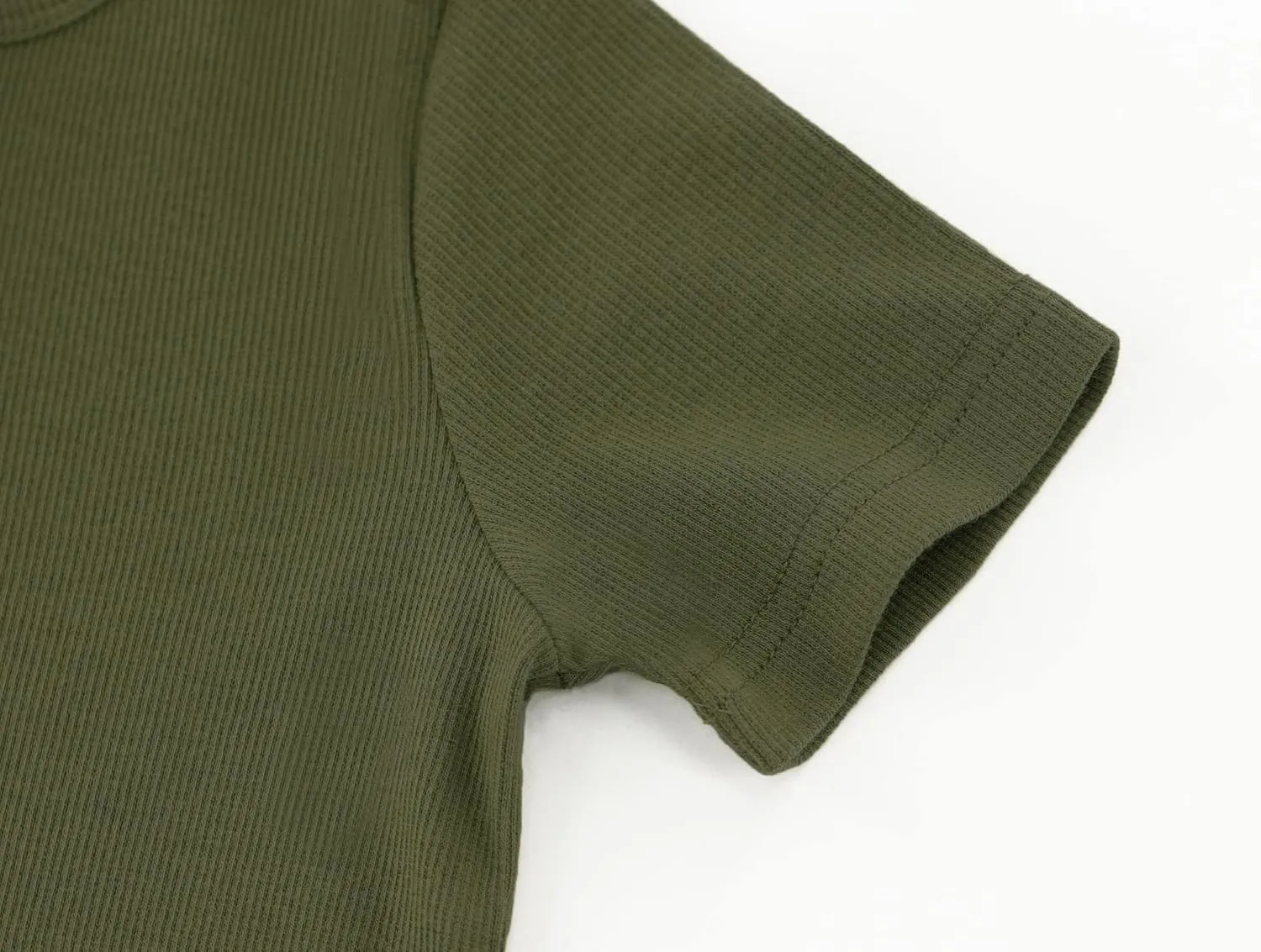 Toddler Short Sleeve Henley Shirt Boys Ribbed T-Shirt