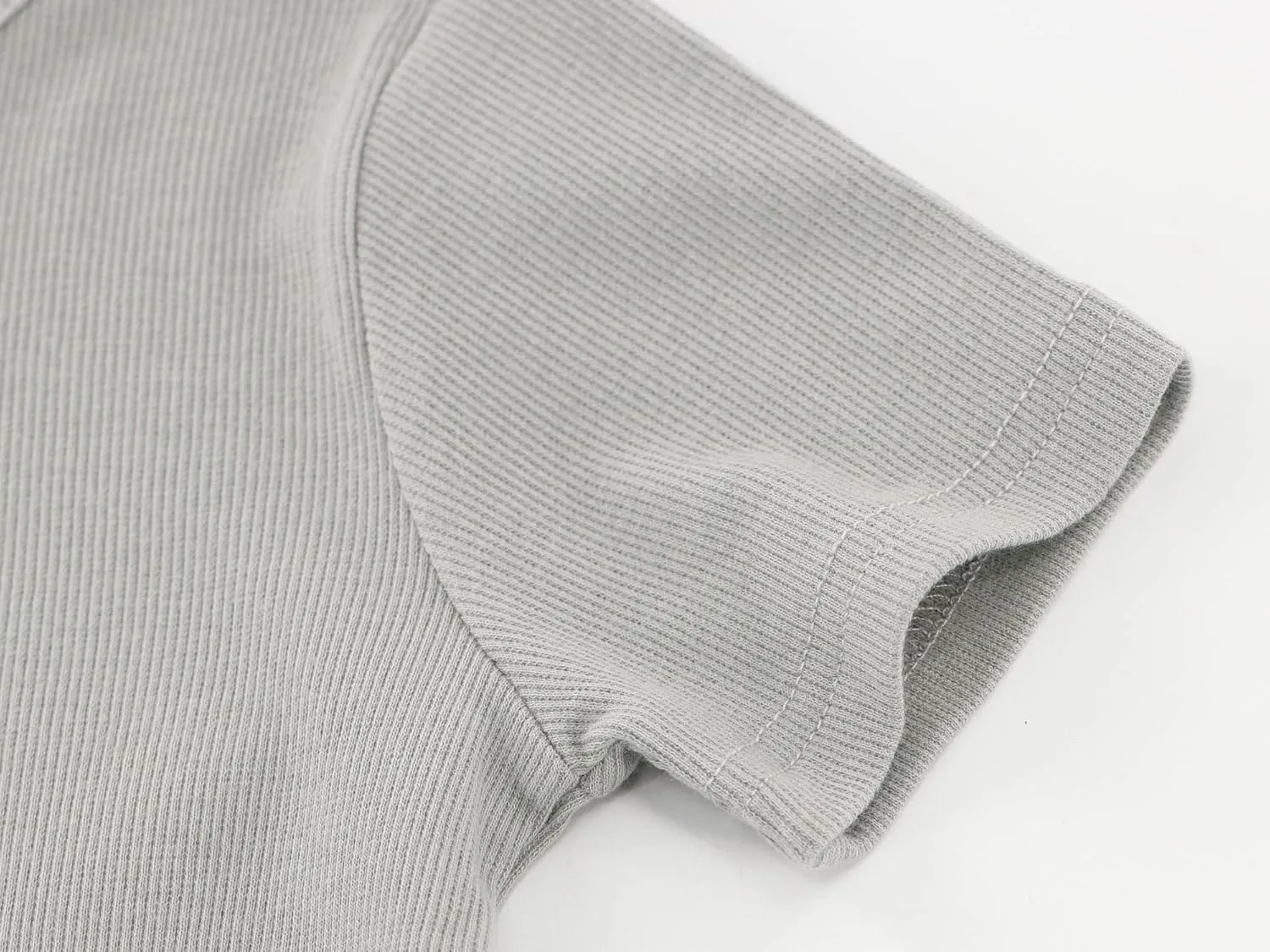 Toddler Short Sleeve Henley Shirt Boys Ribbed T-Shirt