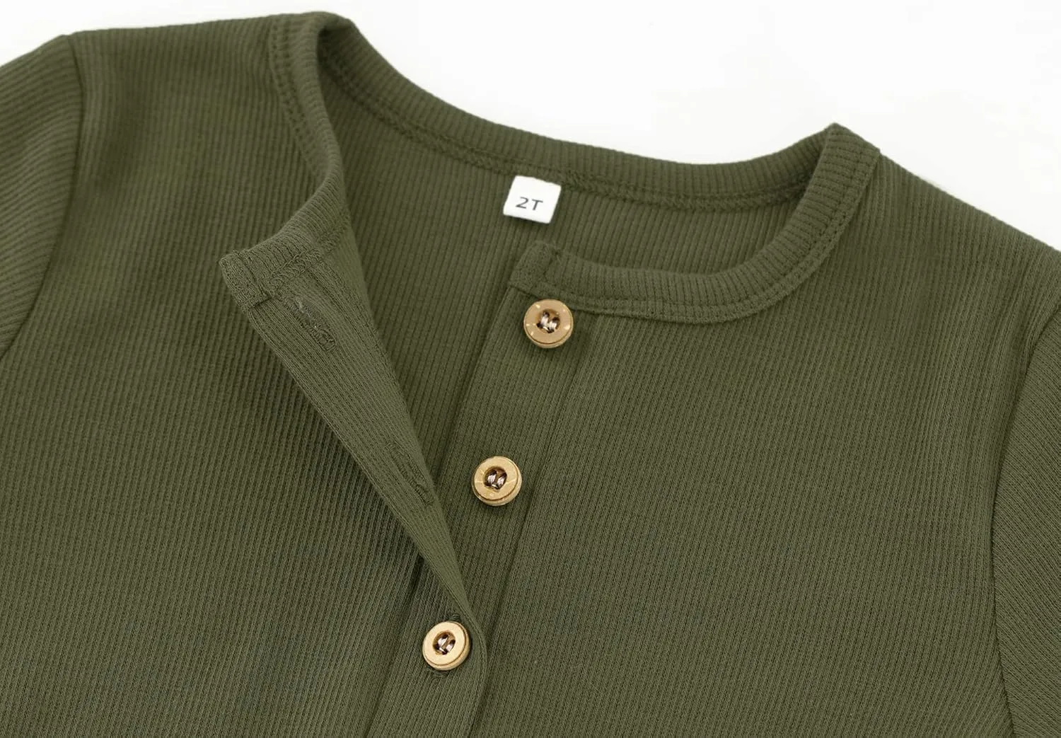 Toddler Short Sleeve Henley Shirt Boys Ribbed T-Shirt