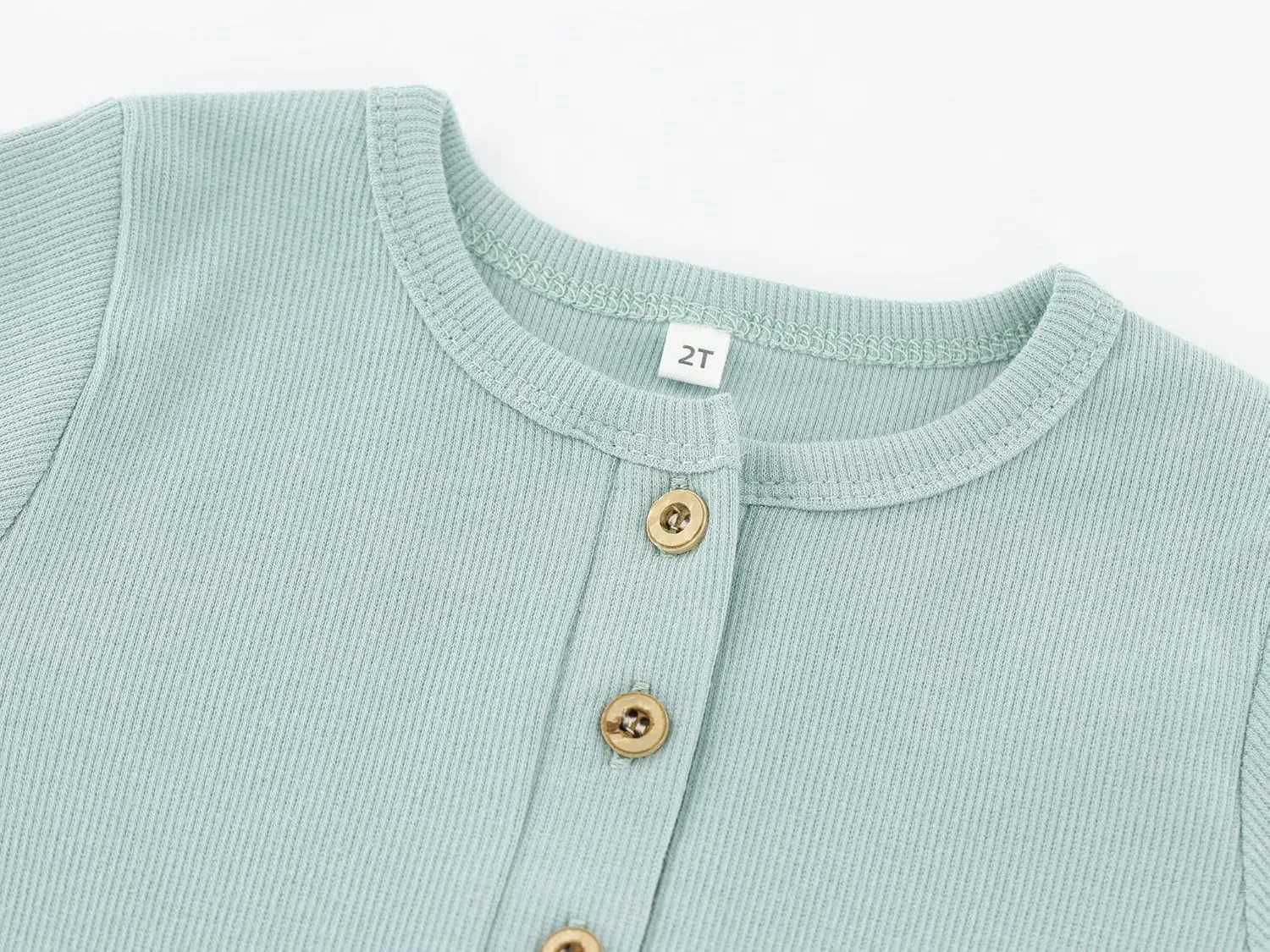 Toddler Short Sleeve Henley Shirt Boys Ribbed T-Shirt