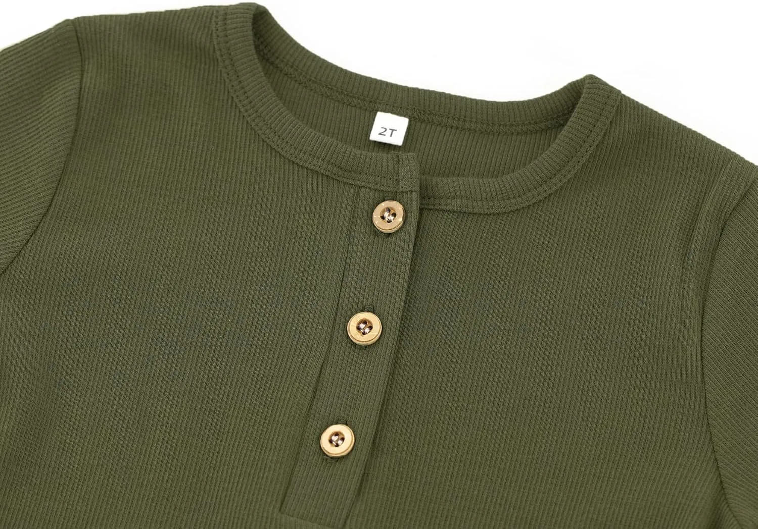 Toddler Short Sleeve Henley Shirt Boys Ribbed T-Shirt