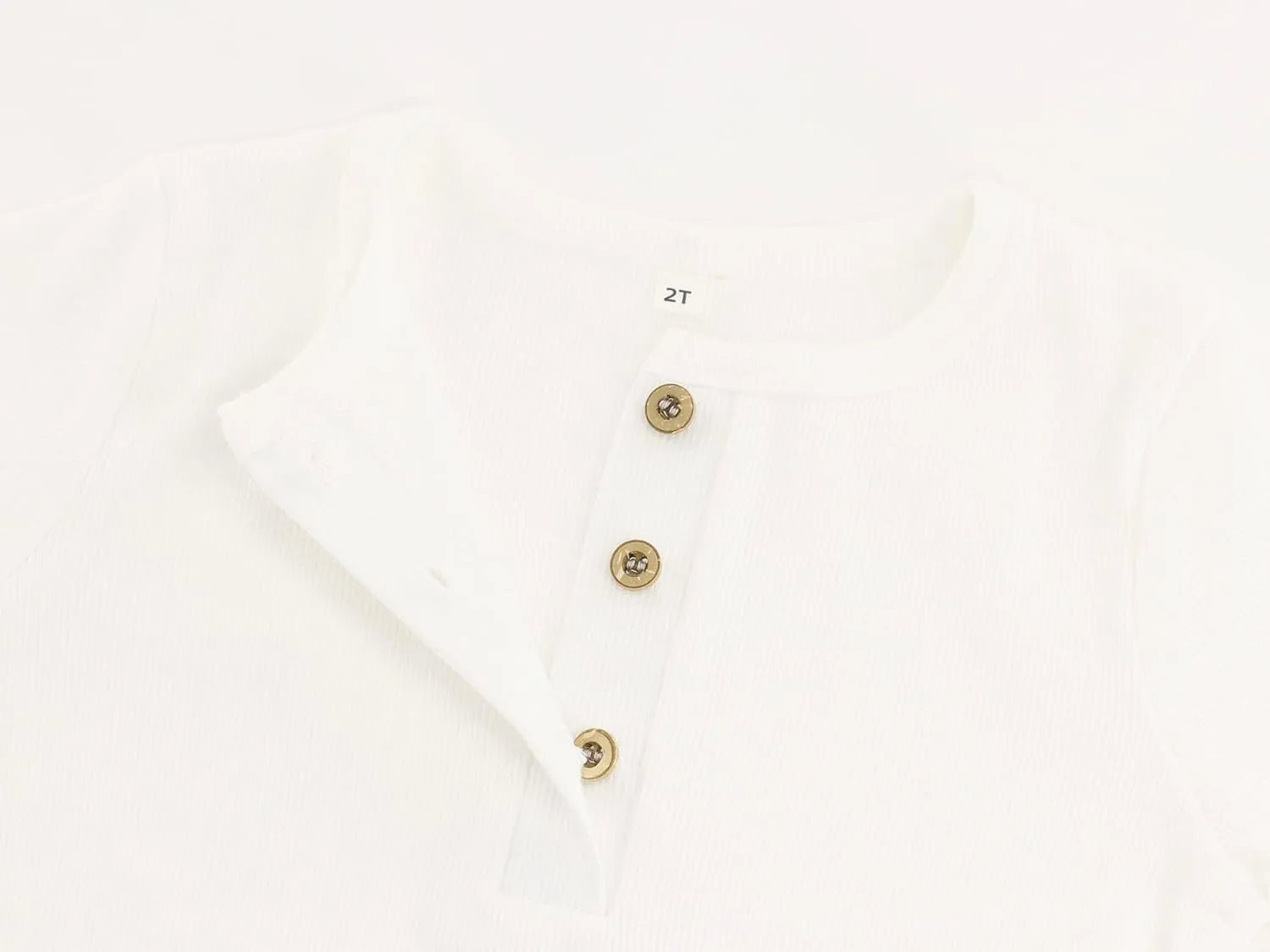 Toddler Short Sleeve Henley Shirt Boys Ribbed T-Shirt