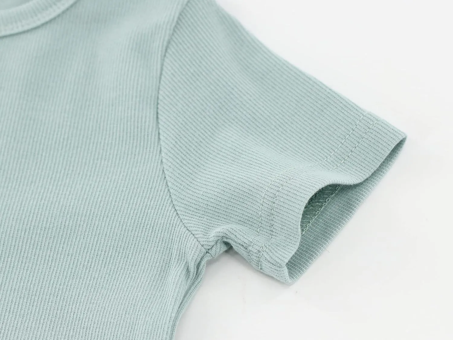 Toddler Short Sleeve Henley Shirt Boys Ribbed T-Shirt