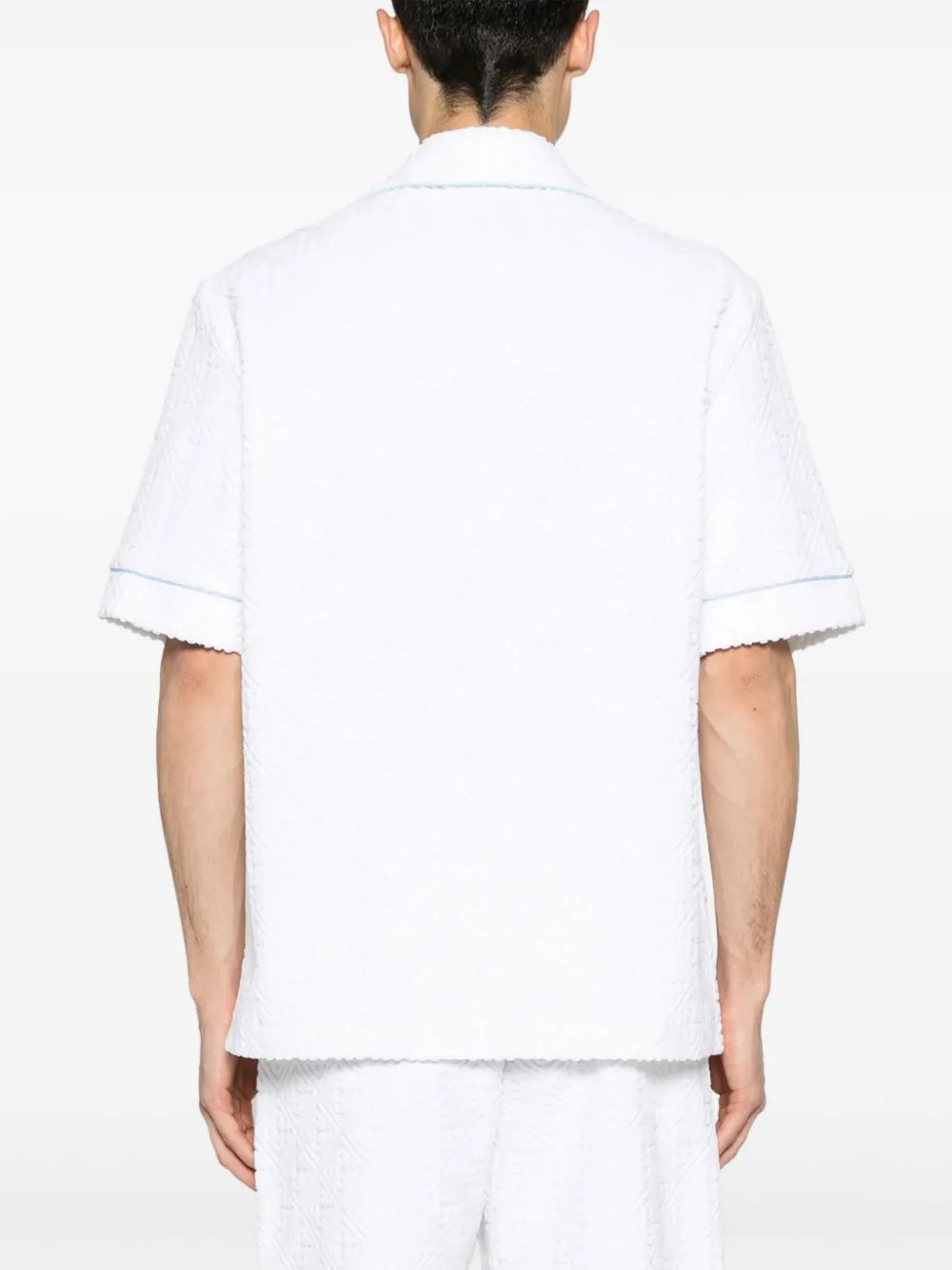 towelling-finish monogram shirt