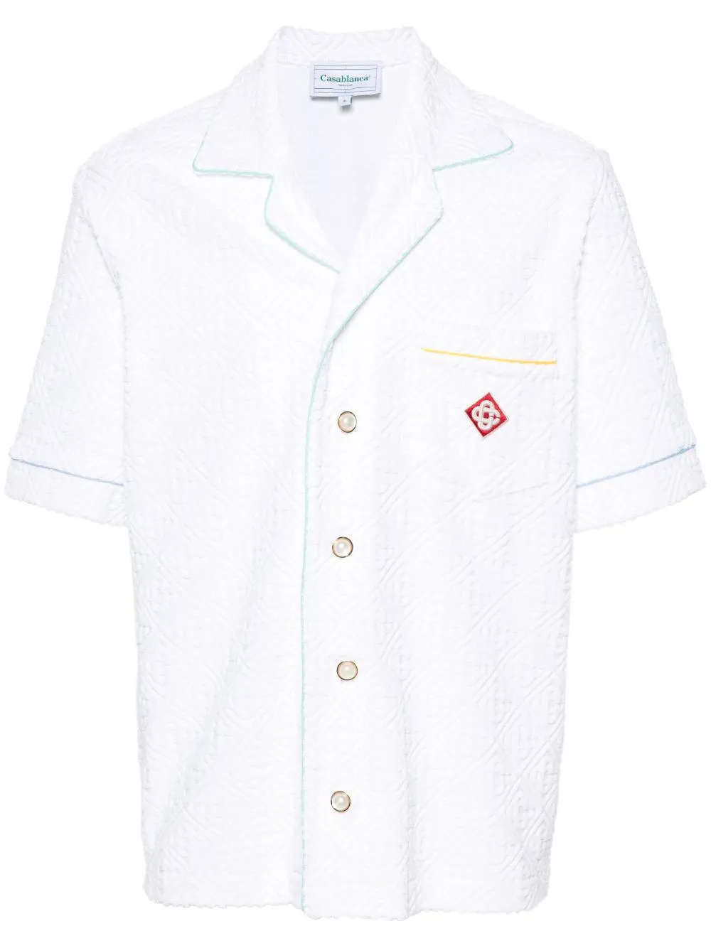 towelling-finish monogram shirt