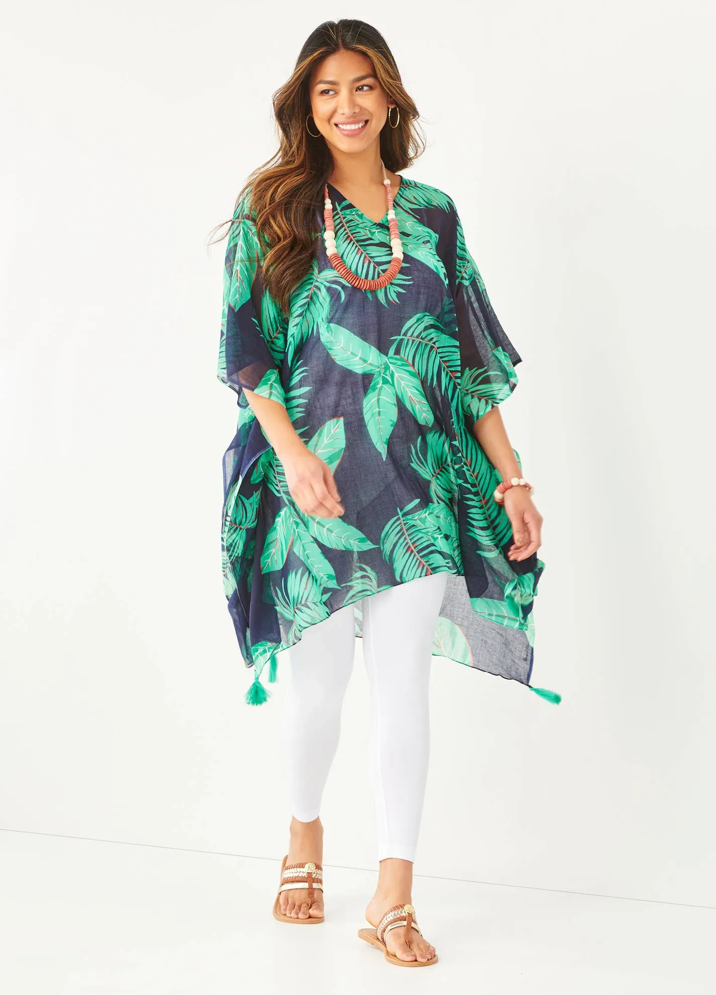 Tropical Pullover Cover up
