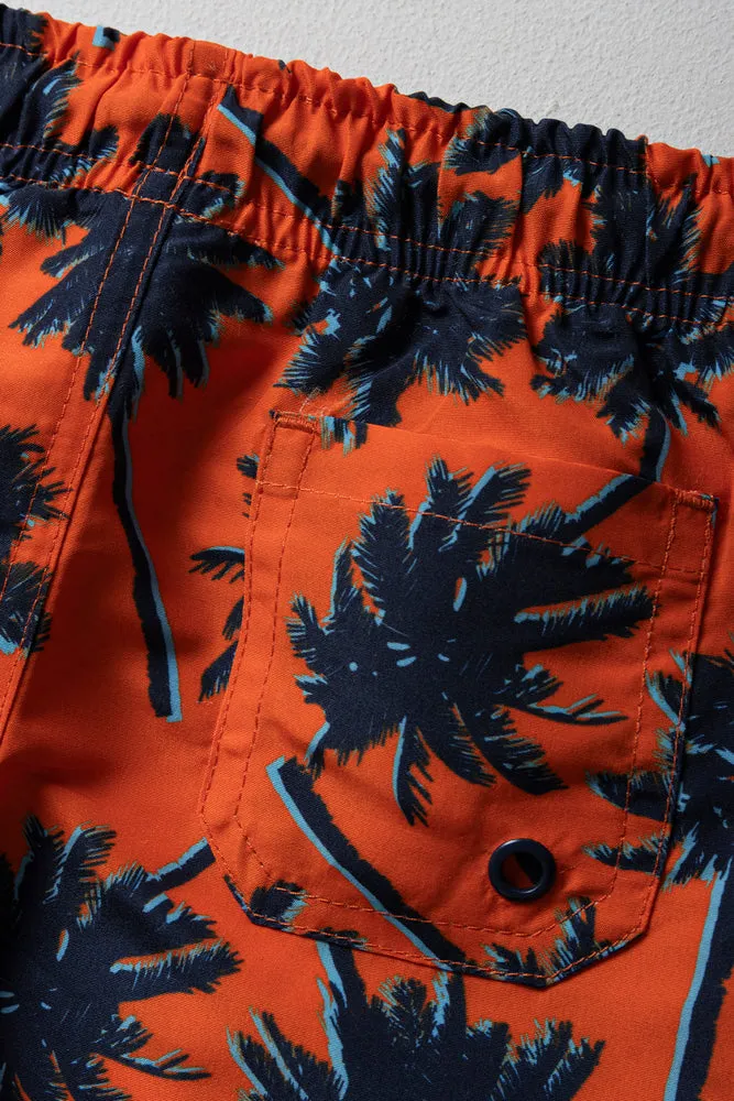 Tropical Swim Shorts Red