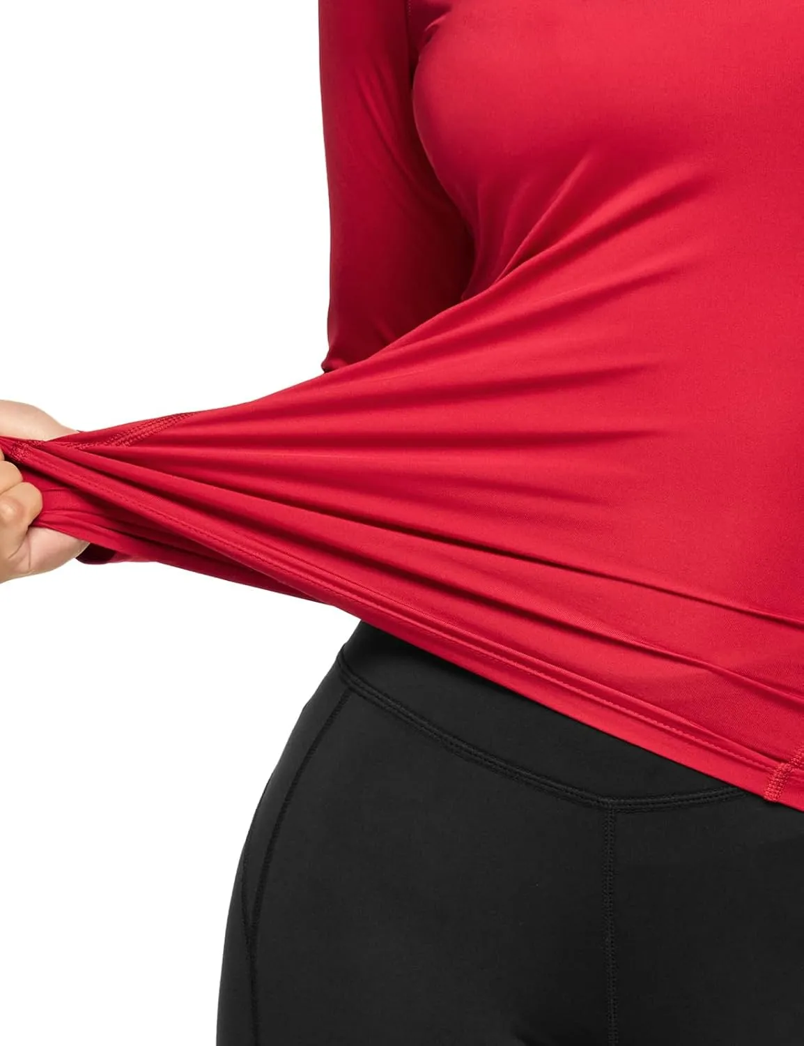 TSLA Women's Sports Compression Shirt, Cool Dry Fit Long Sleeve Workout Tops, Athletic Exercise Gym Yoga Shirts