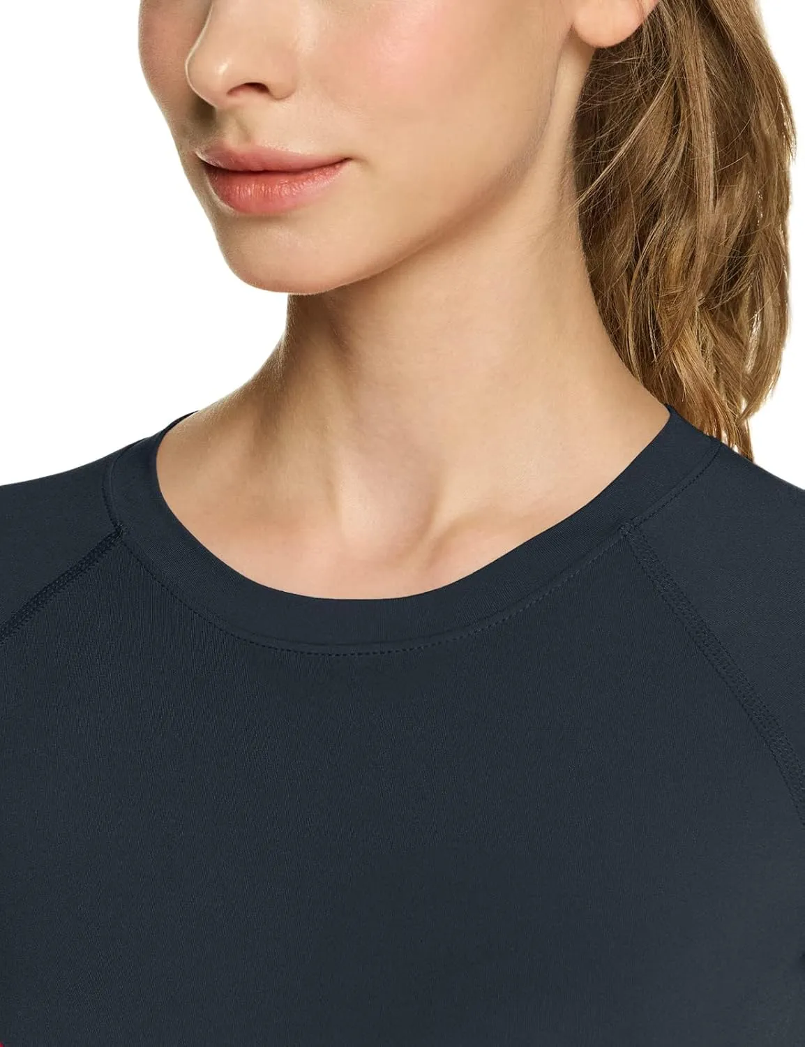 TSLA Women's Sports Compression Shirt, Cool Dry Fit Long Sleeve Workout Tops, Athletic Exercise Gym Yoga Shirts
