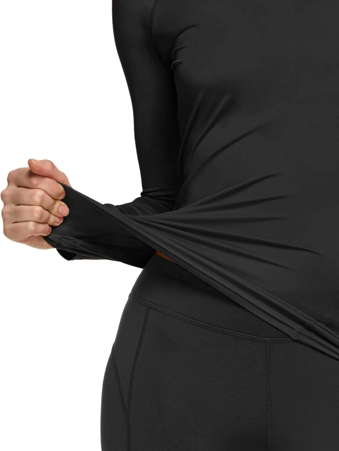 TSLA Women's Sports Compression Shirt, Cool Dry Fit Long Sleeve Workout Tops, Athletic Exercise Gym Yoga Shirts