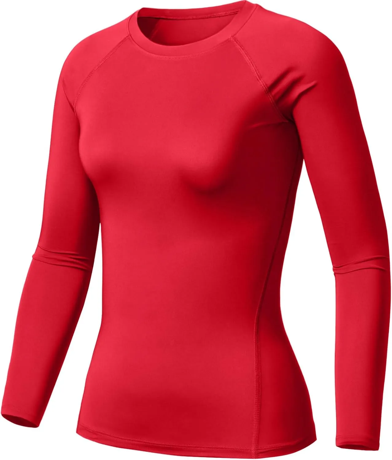 TSLA Women's Sports Compression Shirt, Cool Dry Fit Long Sleeve Workout Tops, Athletic Exercise Gym Yoga Shirts