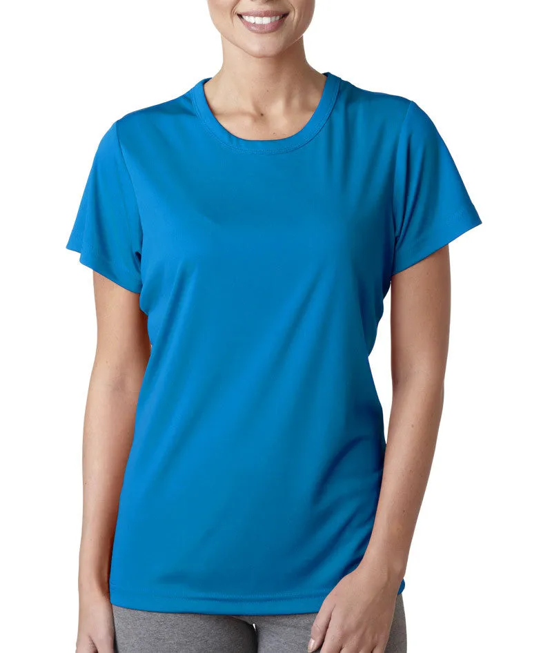 ultraclub(R) ladies' cool & dry sport performance interlock tee - sapphire (xs)