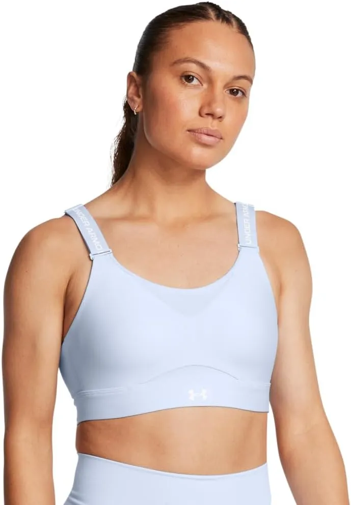 Under Armour Womens Infinity High Impact Sports Bra, (465) Nimbus Blue / / White, Medium D-DD