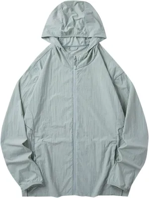 Unisex UPF 50  Sun Protection Jacket Summer Sunscreen Clothing Thin Breathable Anti-UV Skin Coat for Women Men