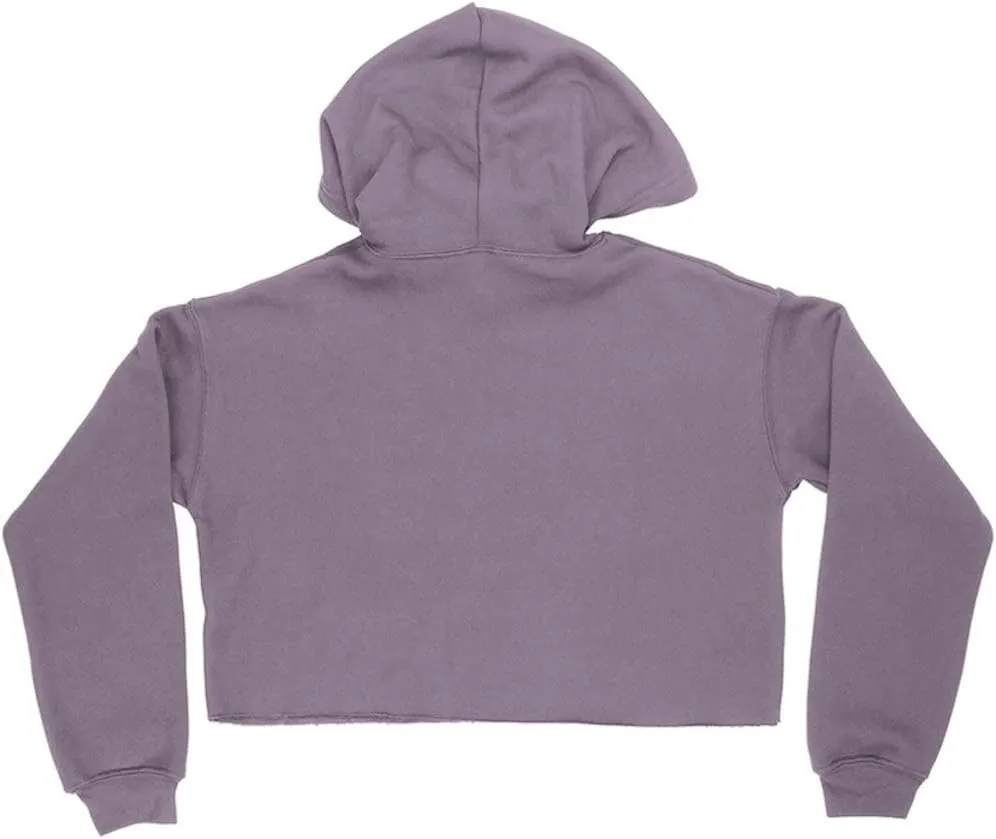 Vector Abstract Skull Graphic Women's Cropped Fleece Hoodie - Vintage Style Cropped Hoodie for Women